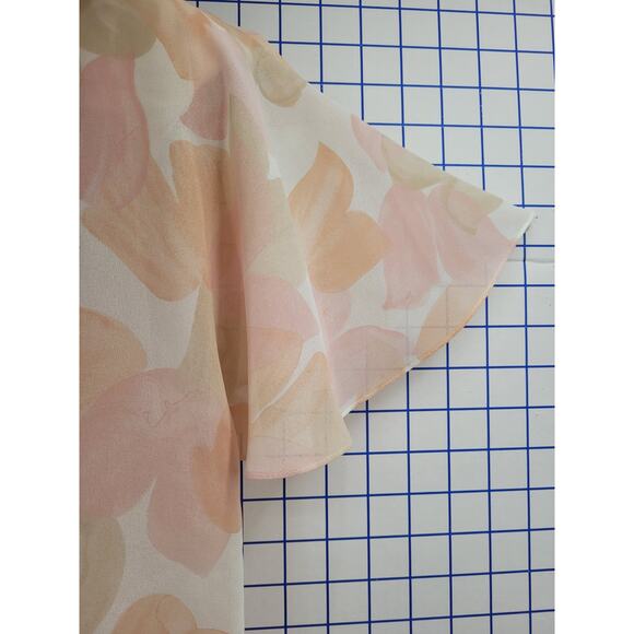 Sunlit 70s Floral Chiffon Dress—Pair with‎ Boots & Denim Jacket, Sz 10 - Picture 7 of 16